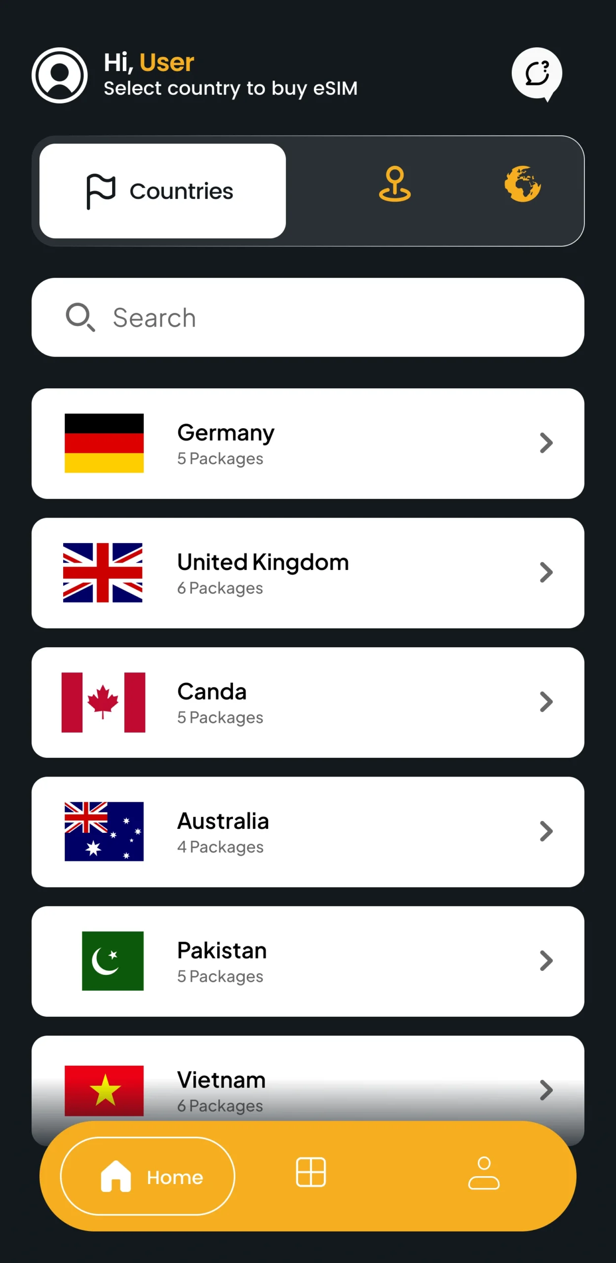 Destination and Package